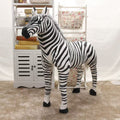 Realistic Zebra Plush Toy – Lifelike Stuffed Animal, Photography Prop & Home Decor